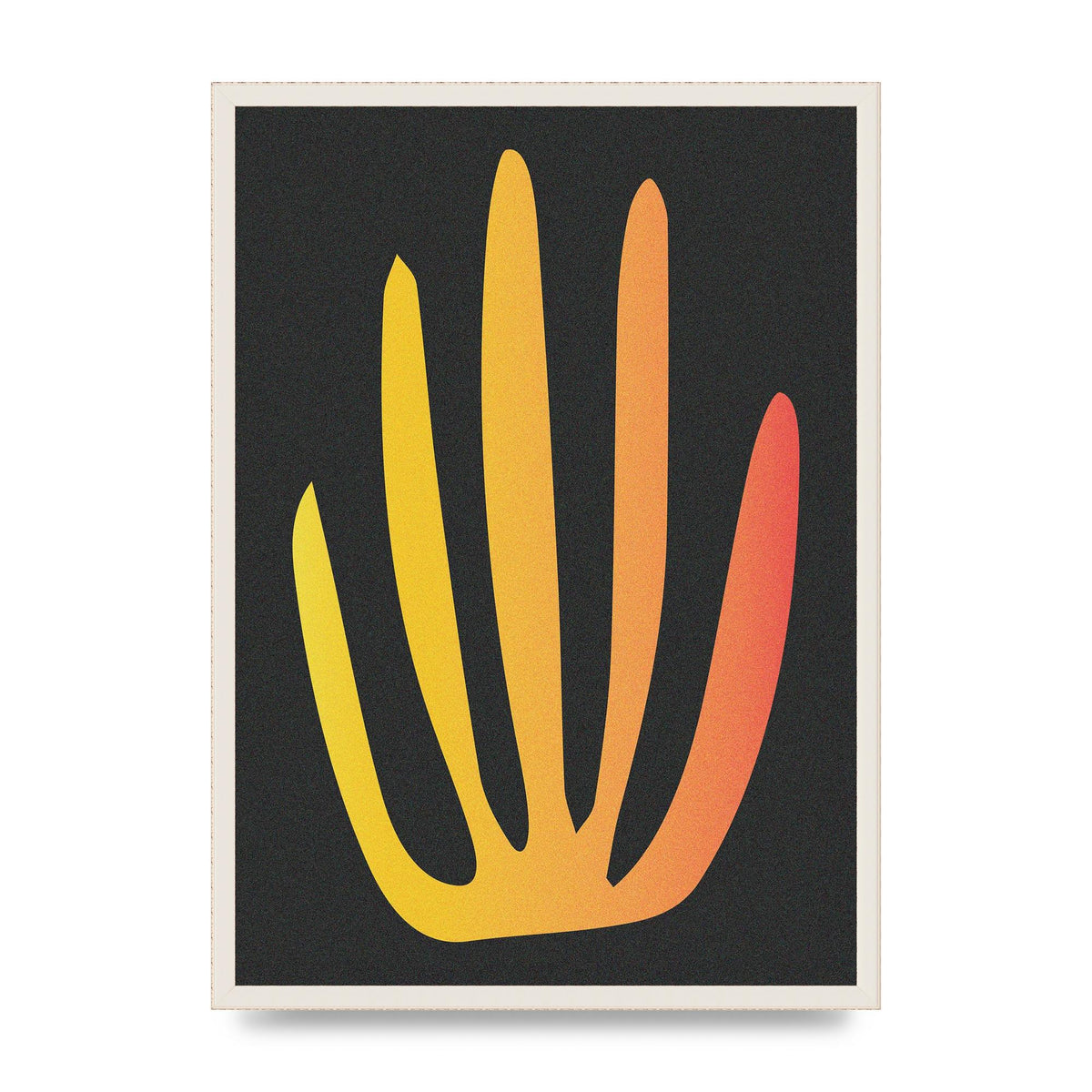 Abstract Orange Coral Four Art For The Home - A2 framed