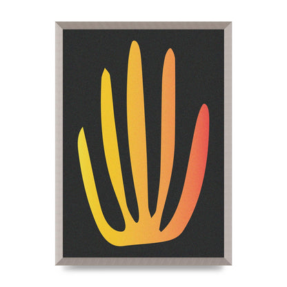Abstract Orange Coral Four Art For The Home - A2 framed