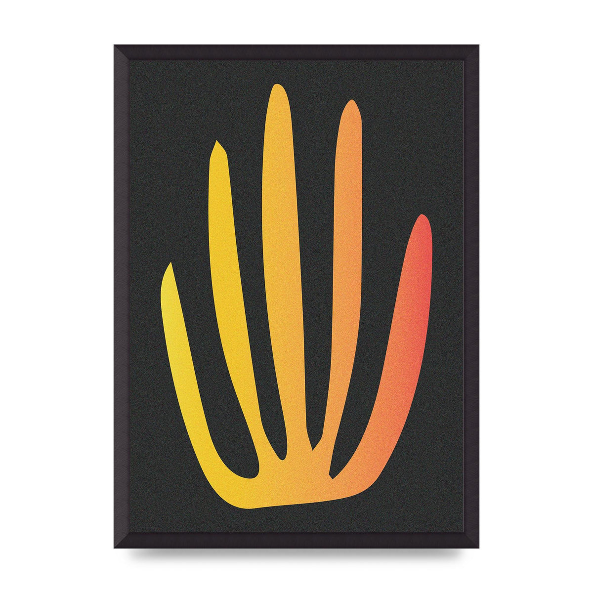 Abstract Orange Coral Four Art For The Home - A2 framed