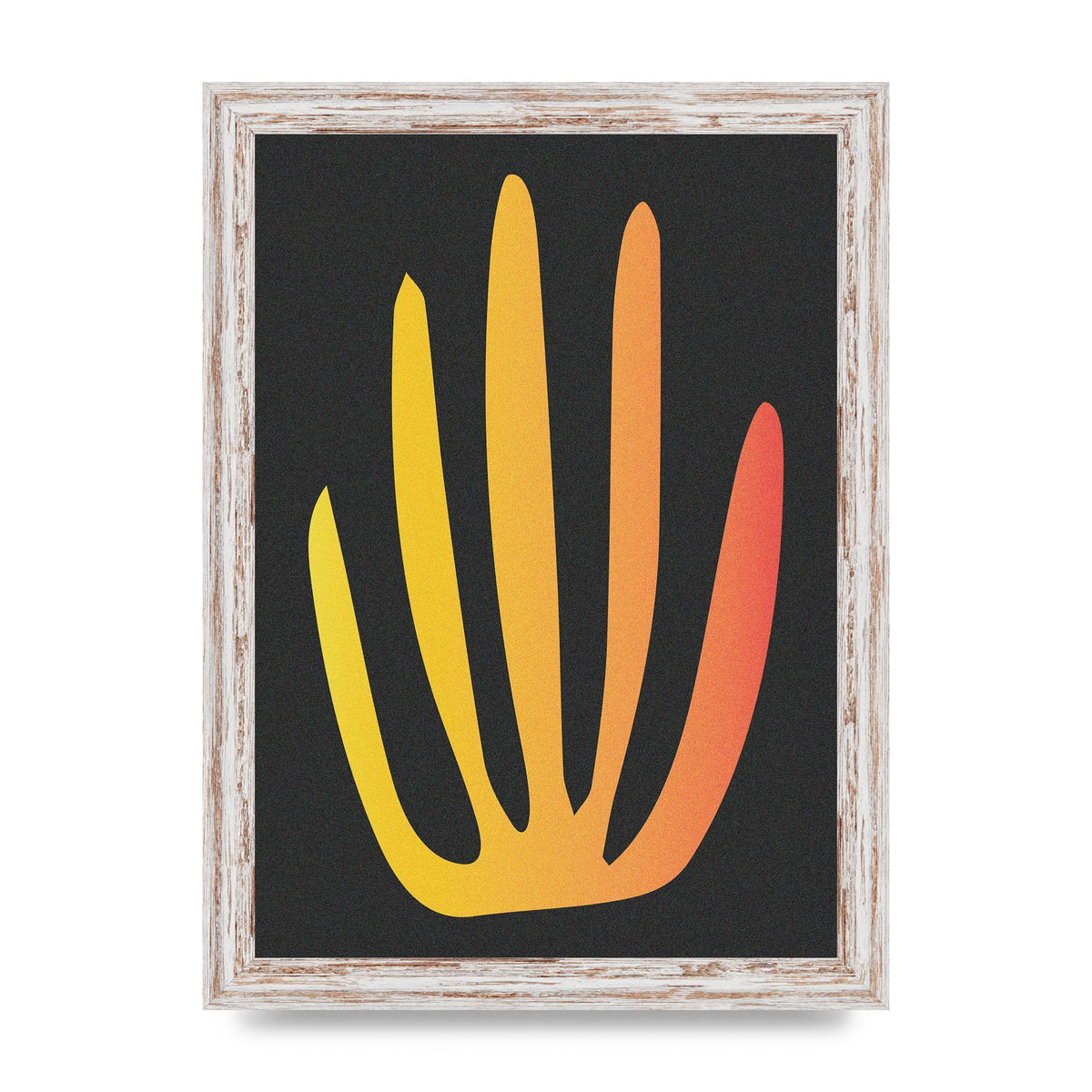 Abstract Orange Coral Four Art For The Home - A4 framed