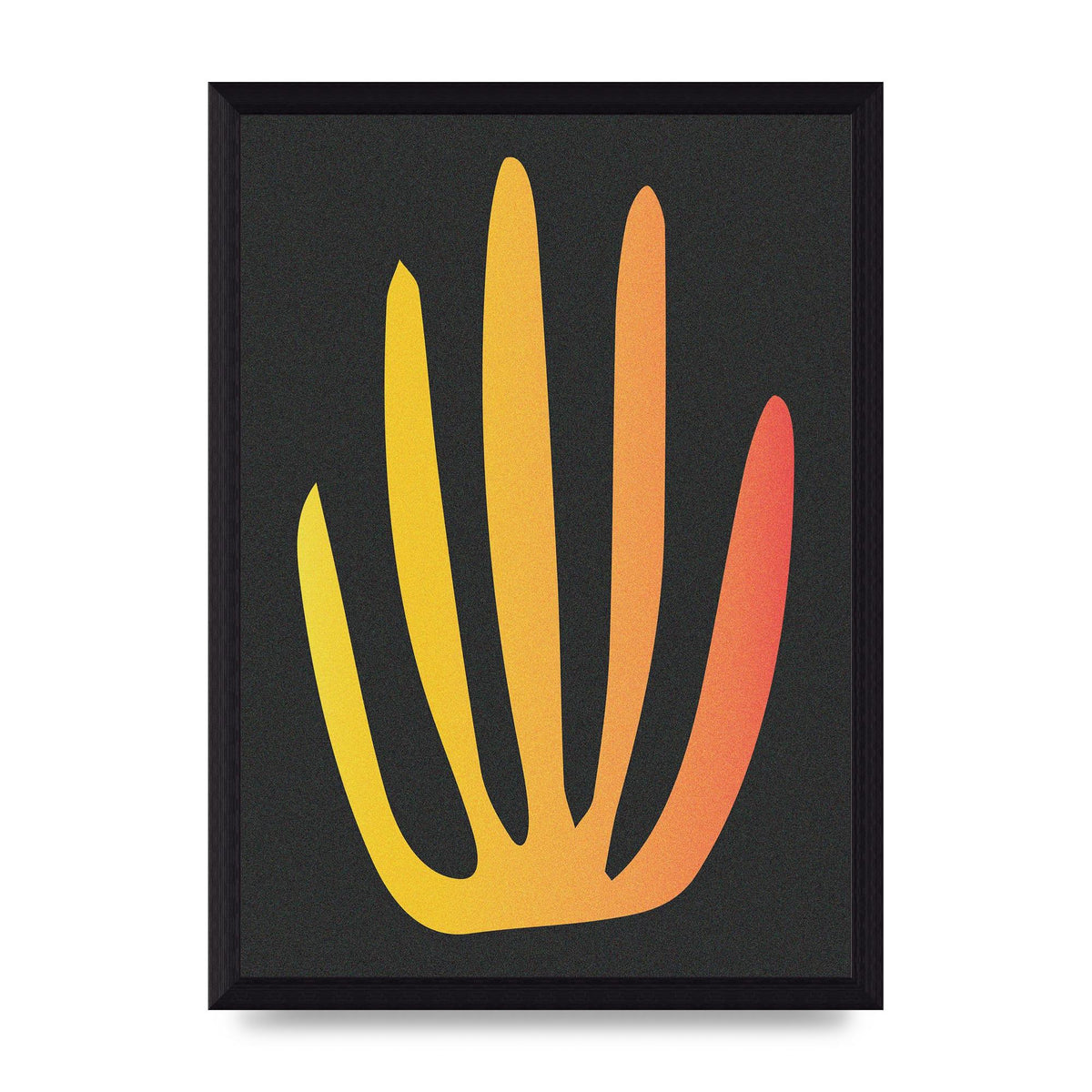 Abstract Orange Coral Four Art For The Home - A4 framed