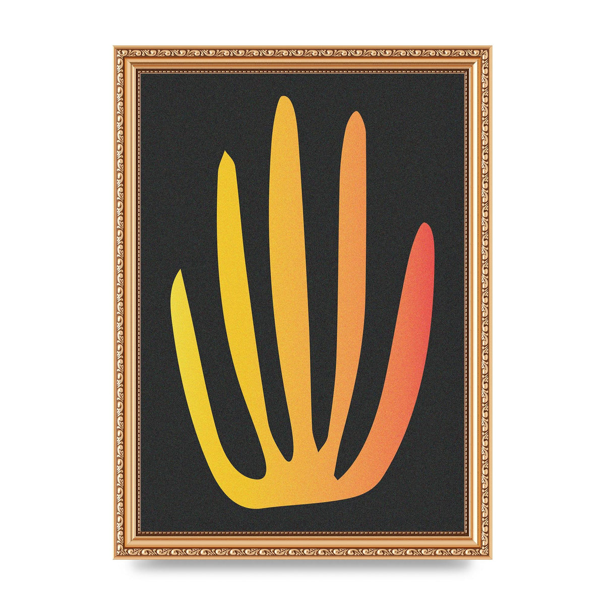 Abstract Orange Coral Four Art For The Home - A4 framed