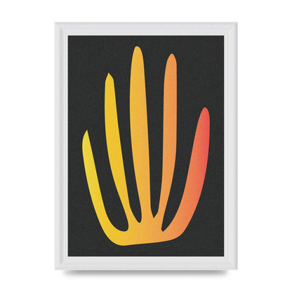 Abstract Orange Coral Four Art For The Home - A4 framed