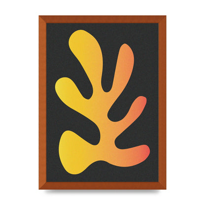 Abstract Orange Coral Five Printed Poster - A3 framed