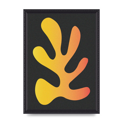 Abstract Orange Coral Five Printed Poster - A3 framed