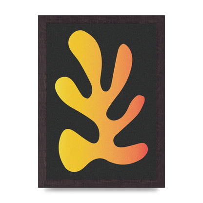 Abstract Orange Coral Five Printed Poster - A4 framed