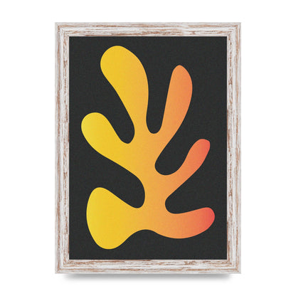 Abstract Orange Coral Five Printed Poster - A4 framed