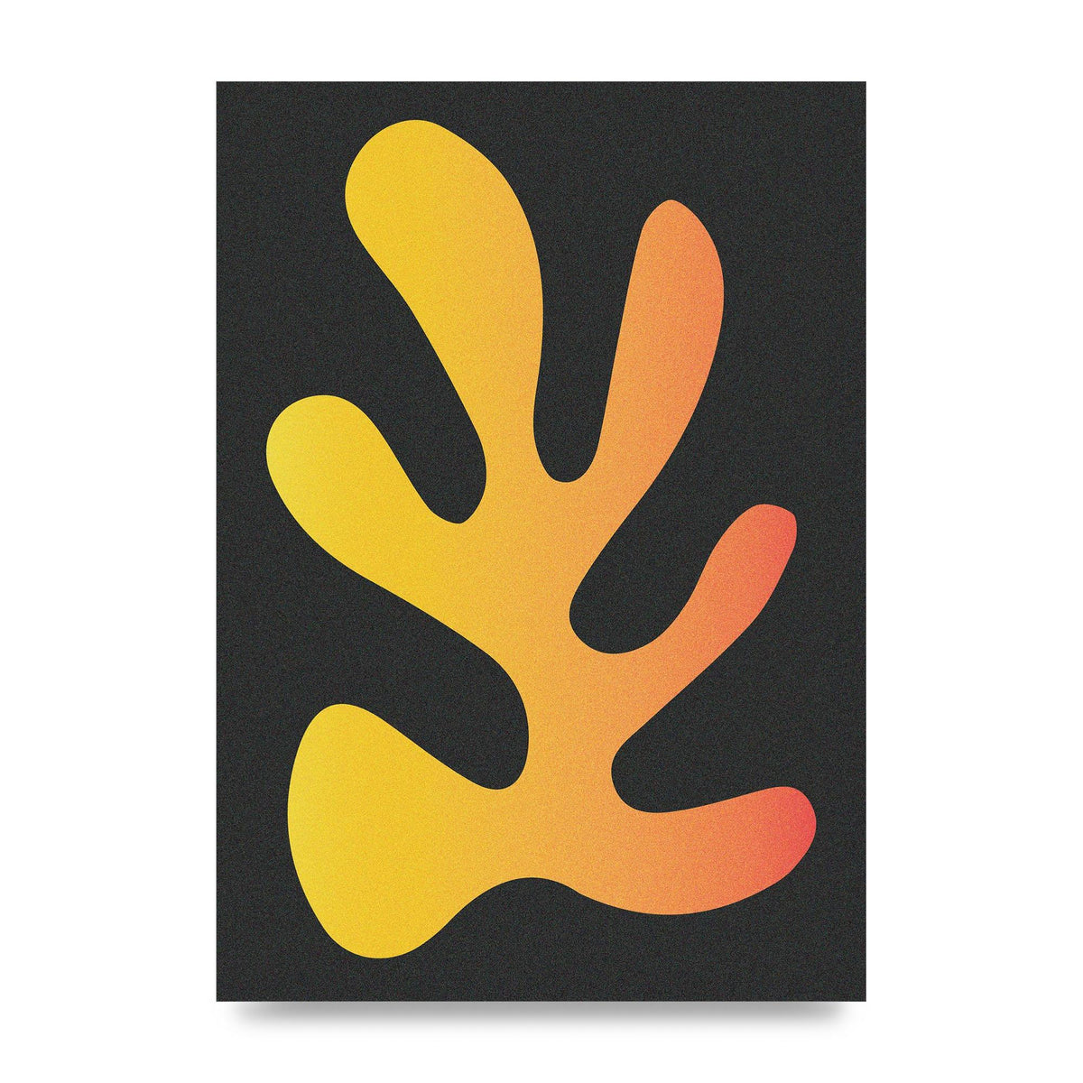 Abstract Orange Coral Five Printed Poster - unframed print