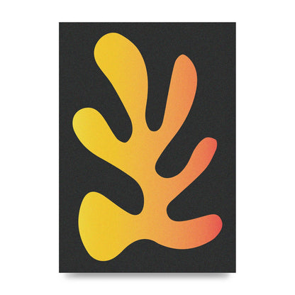 Abstract Orange Coral Five Printed Poster - unframed print