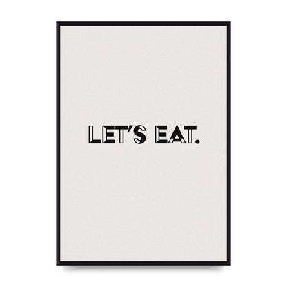 Lets Eat Kitchen" Wall Art - A2 framed