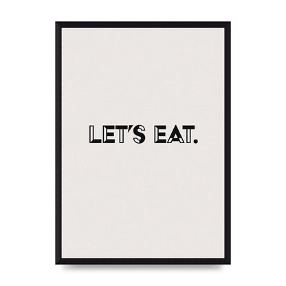 Lets Eat Kitchen" Wall Art - A3 framed