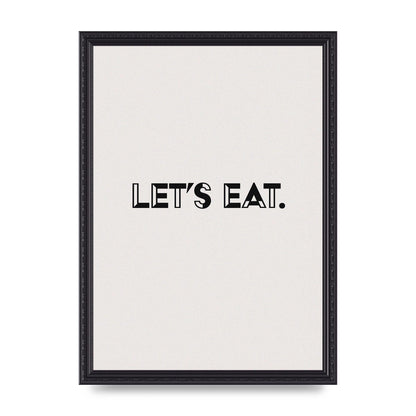 Lets Eat Kitchen" Wall Art - A3 framed