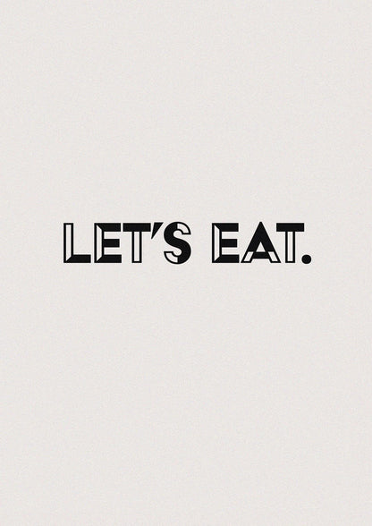 Lets Eat Kitchen" Wall Art - detail