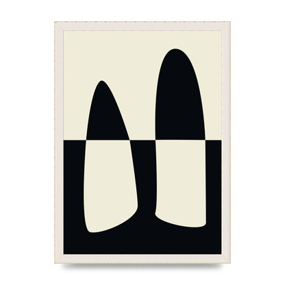 Abstract Split Shape Monochrome One Art For The Home - A3 framed