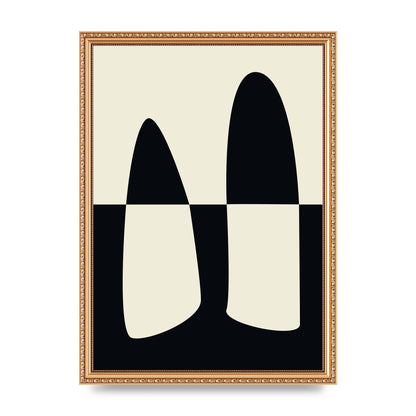 Abstract Split Shape Monochrome One Art For The Home - A3 framed