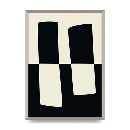 Abstract Split Shape Monochrome Four Art For The Home - A2 framed