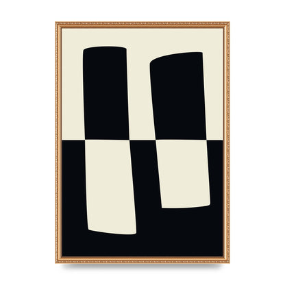 Abstract Split Shape Monochrome Four Art For The Home - A2 framed