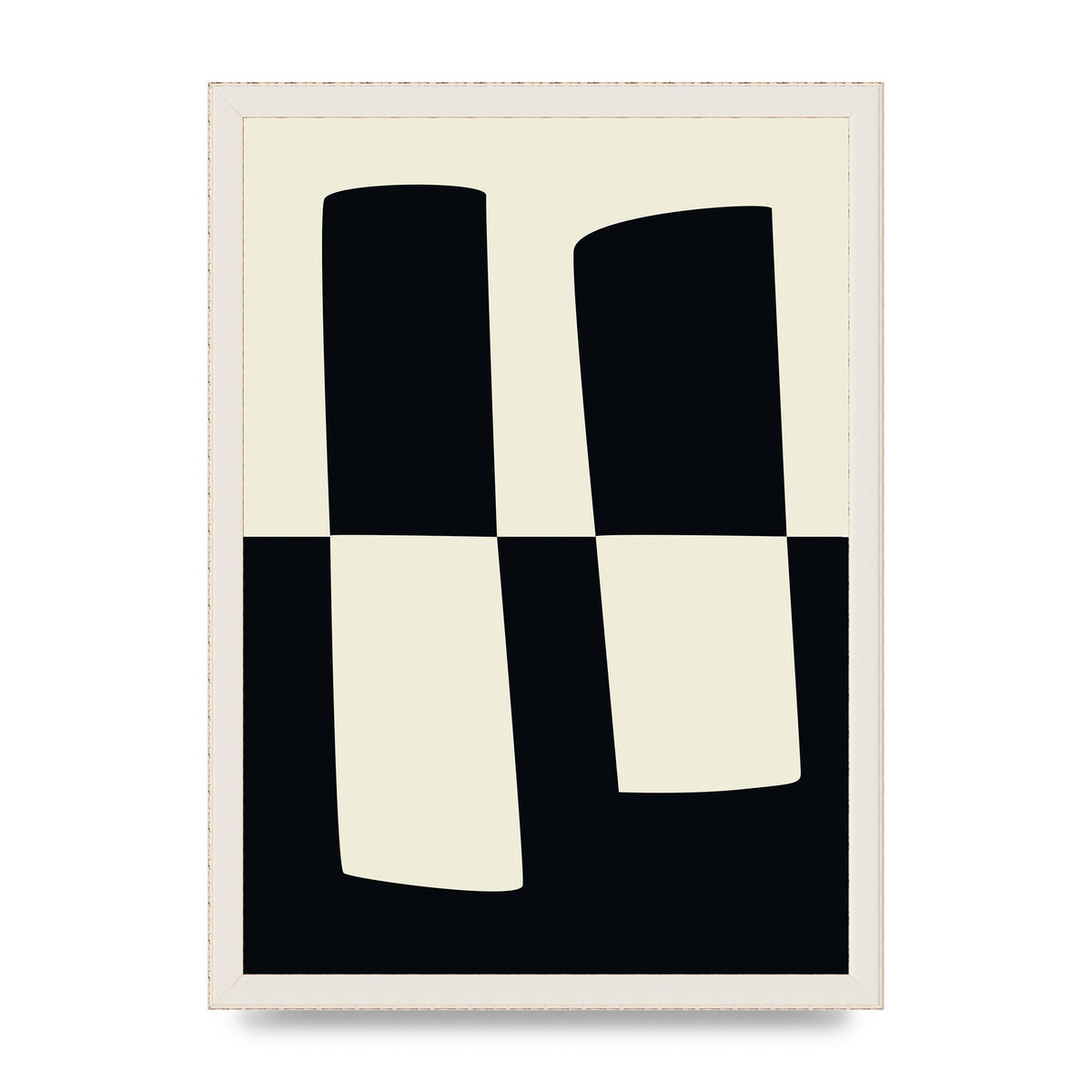 Abstract Split Shape Monochrome Four Art For The Home - A3 framed
