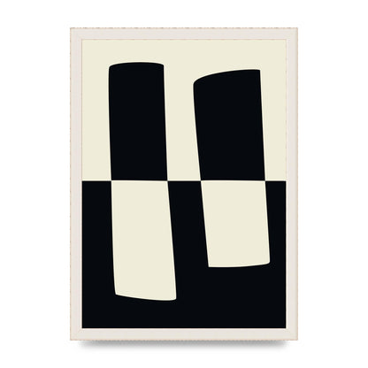 Abstract Split Shape Monochrome Four Art For The Home - A3 framed