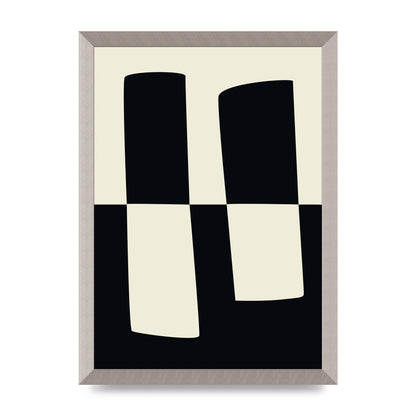Abstract Split Shape Monochrome Four Art For The Home - A3 framed
