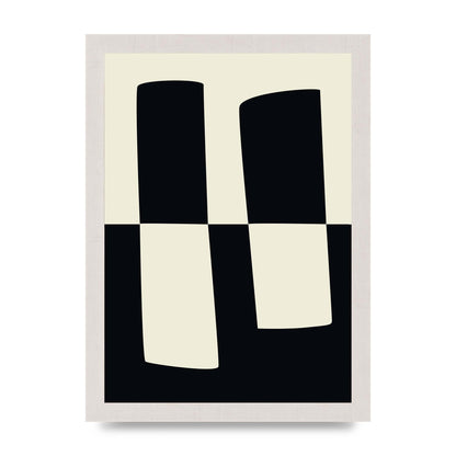 Abstract Split Shape Monochrome Four Art For The Home - A4 framed