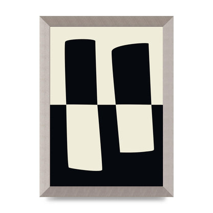 Abstract Split Shape Monochrome Four Art For The Home - A4 framed