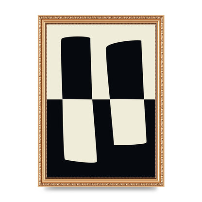 Abstract Split Shape Monochrome Four Art For The Home - A4 framed