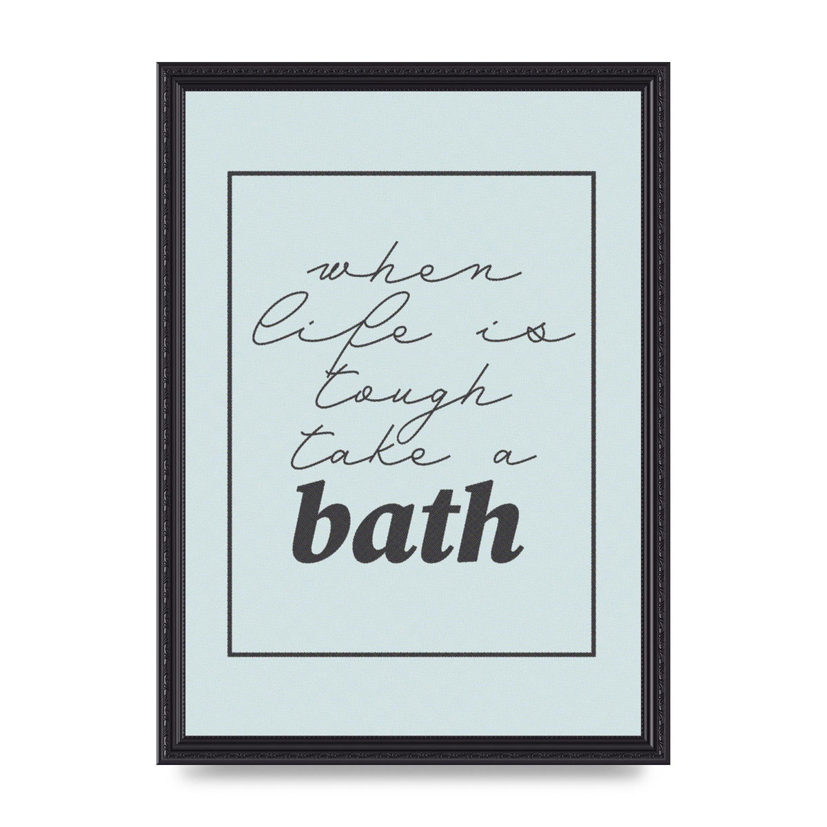 Bathroom Take A Bath Grey" Art For The Home - A3 framed