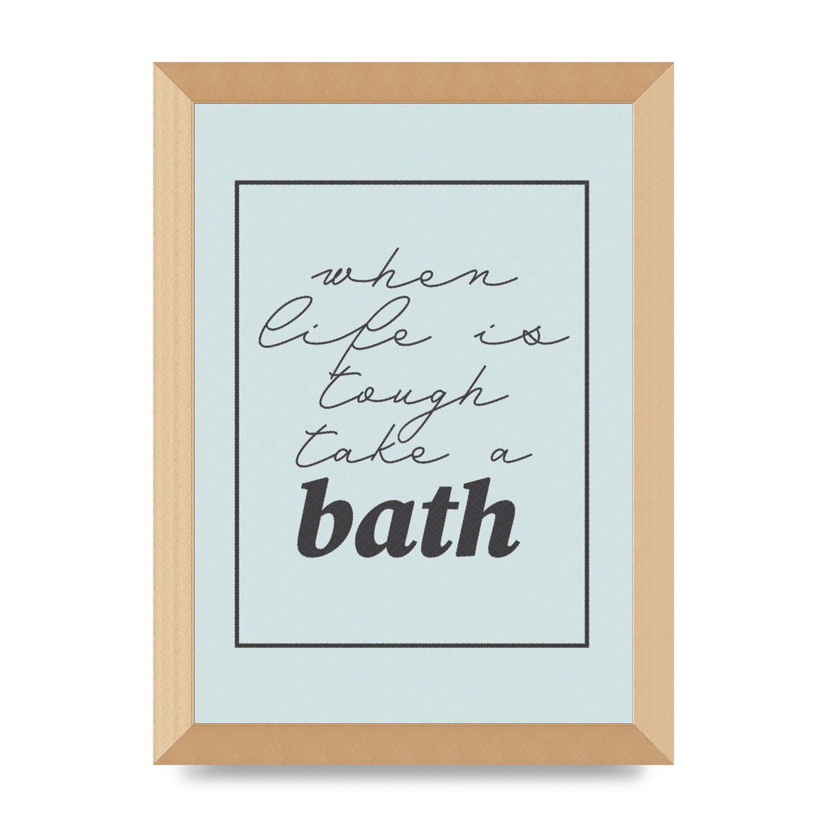 Bathroom Take A Bath Grey" Art For The Home - A4 framed
