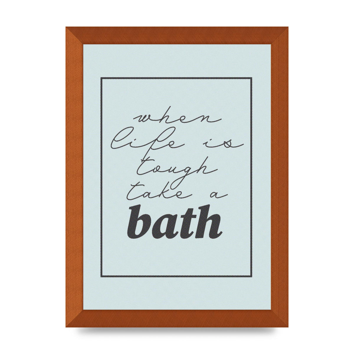Bathroom Take A Bath Grey" Art For The Home - A4 framed