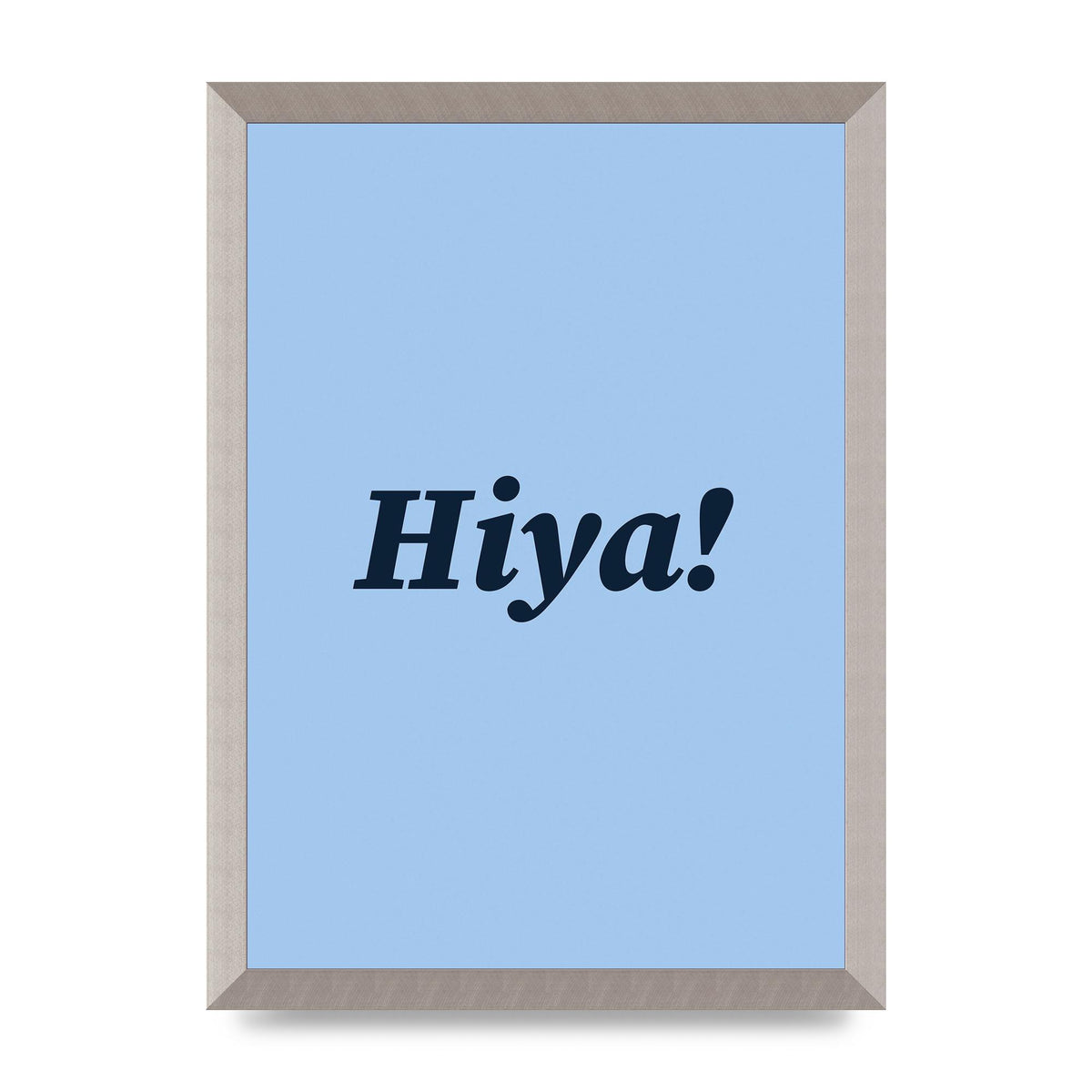 Hiya Printed Poster - A3 framed