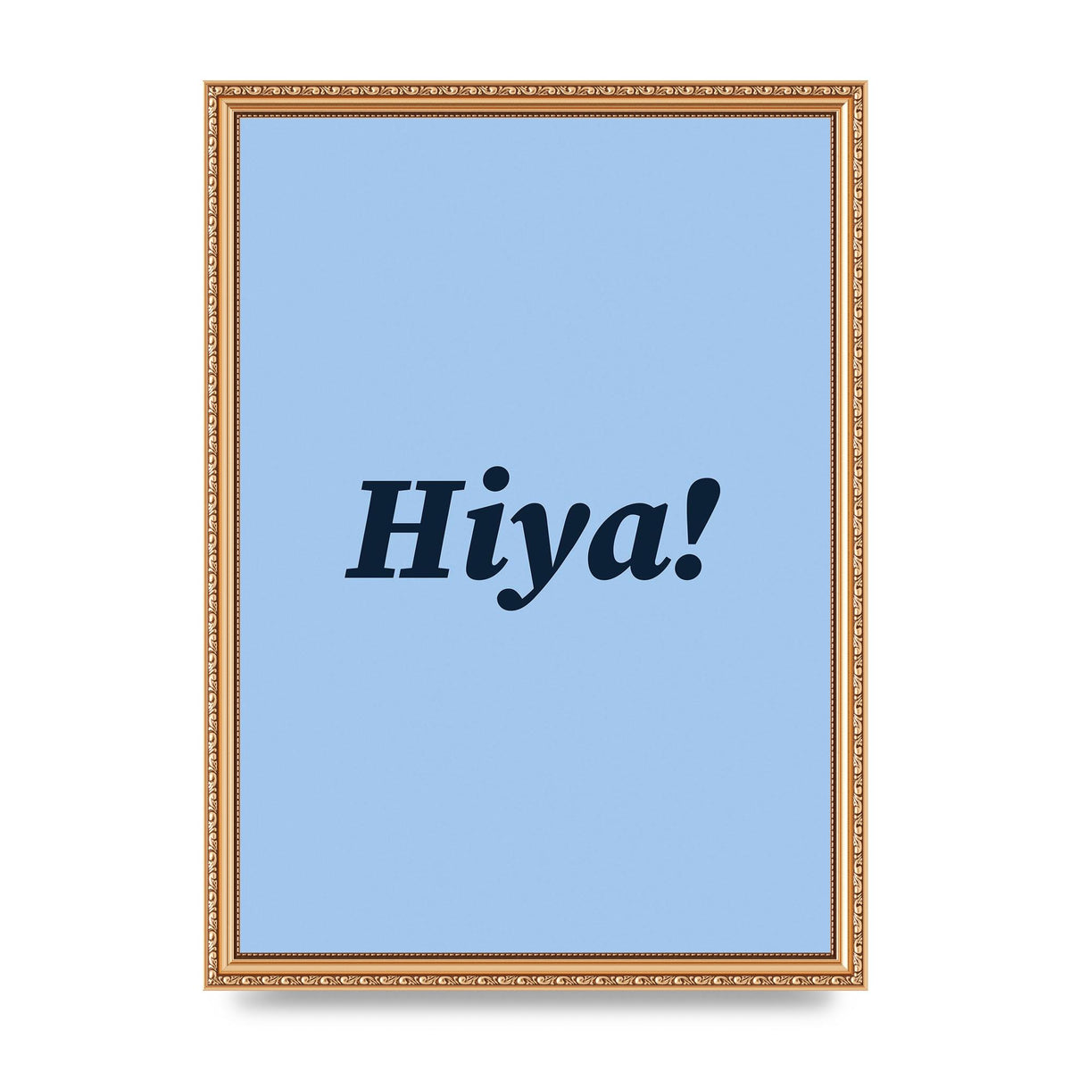 Hiya Printed Poster - A3 framed