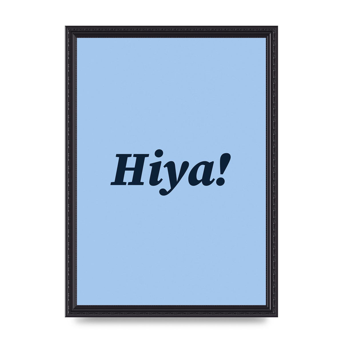 Hiya Printed Poster - A3 framed