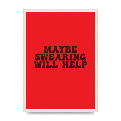 Swearing Joke" Art For The Home - A2 framed