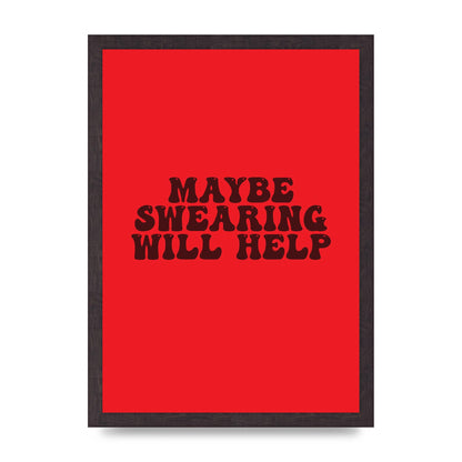 Swearing Joke" Art For The Home - A3 framed