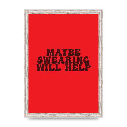 Swearing Joke" Art For The Home - A3 framed