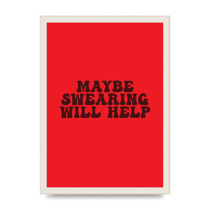 Swearing Joke" Art For The Home - A3 framed
