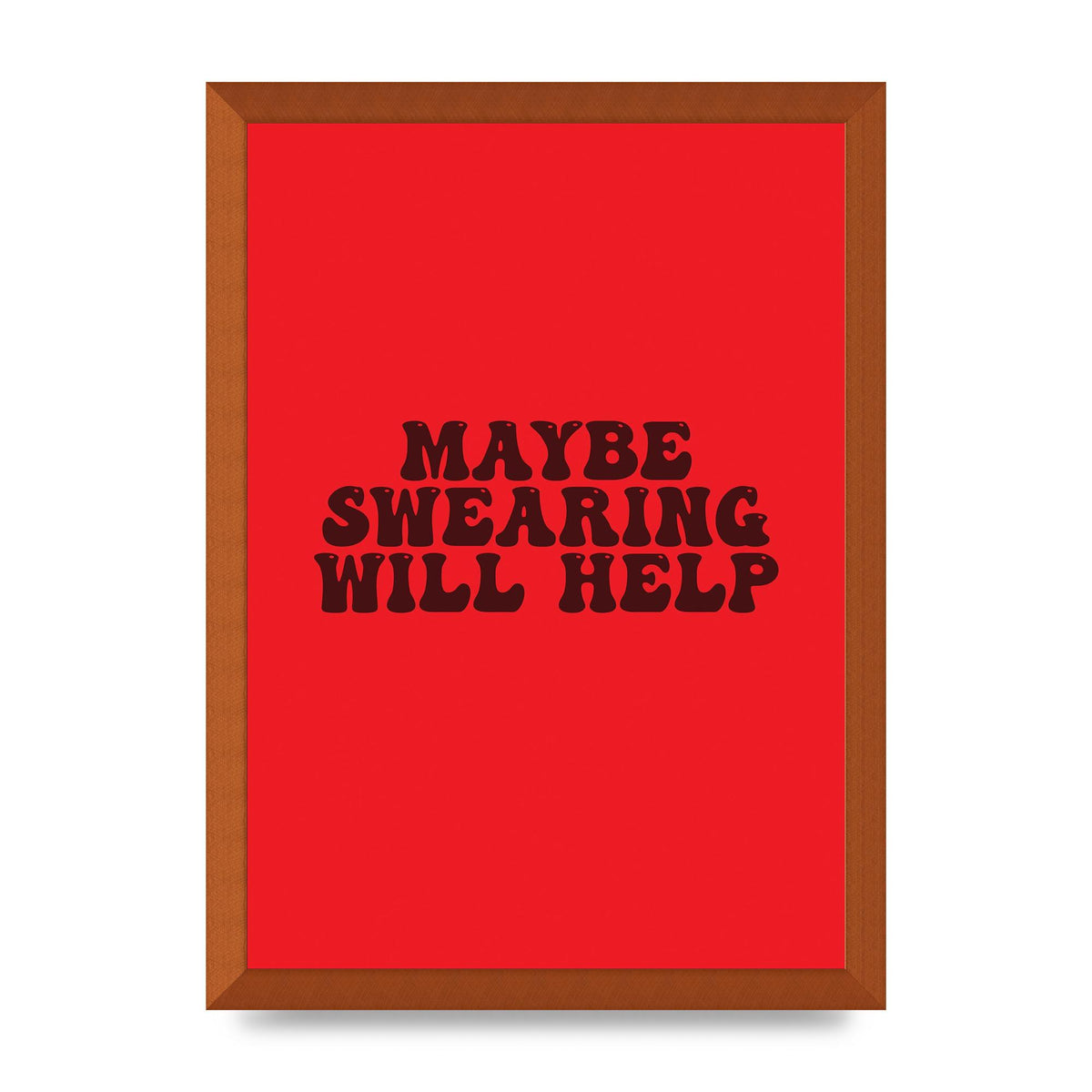 Swearing Joke" Art For The Home - A3 framed