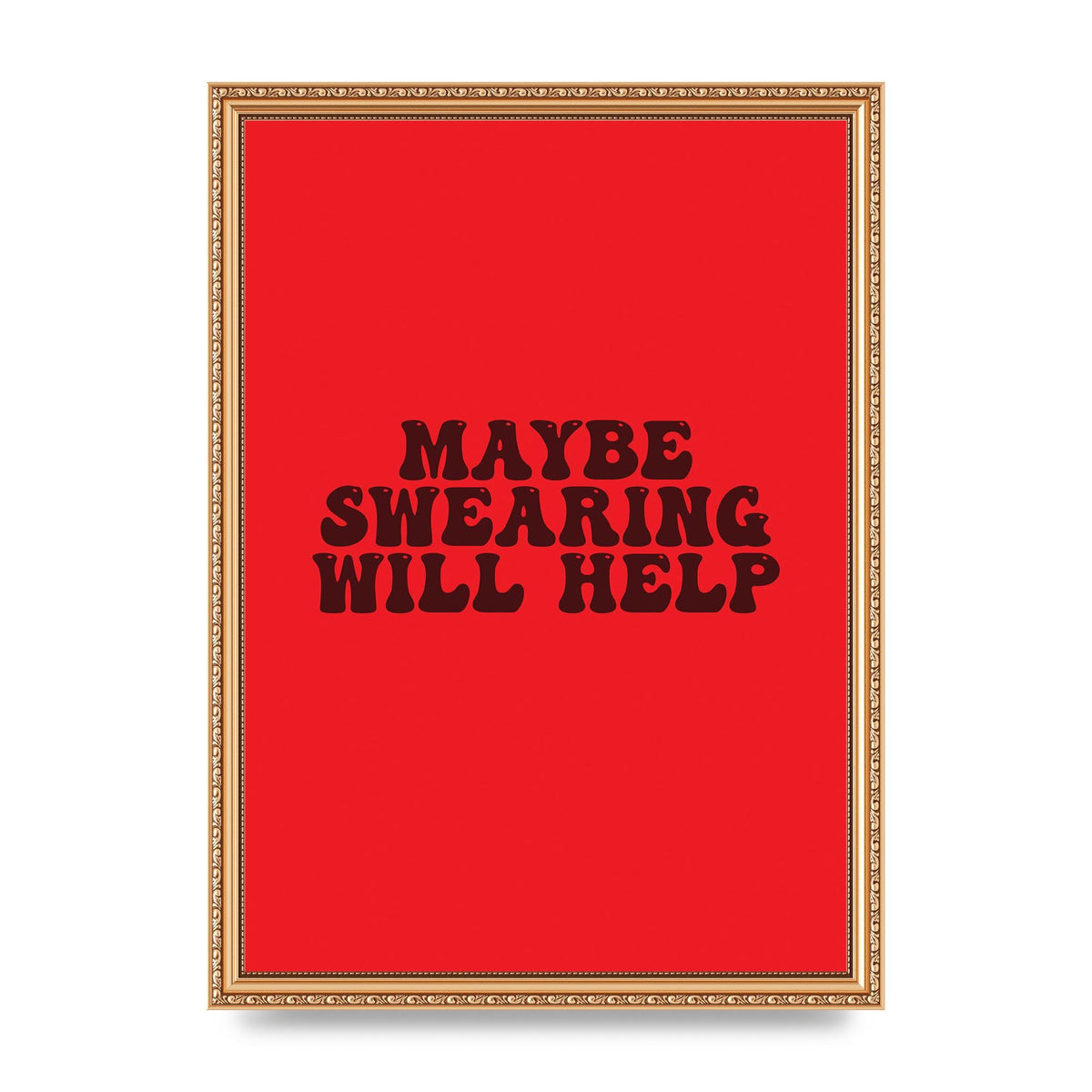 Swearing Joke" Art For The Home - A3 framed