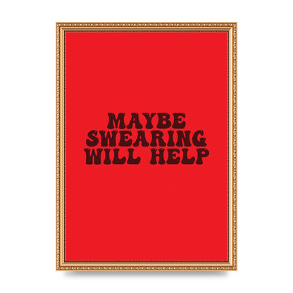 Swearing Joke" Art For The Home - A3 framed