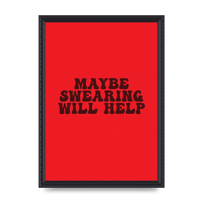 Swearing Joke" Art For The Home - A3 framed