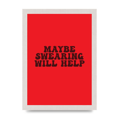 Swearing Joke" Art For The Home - A4 framed