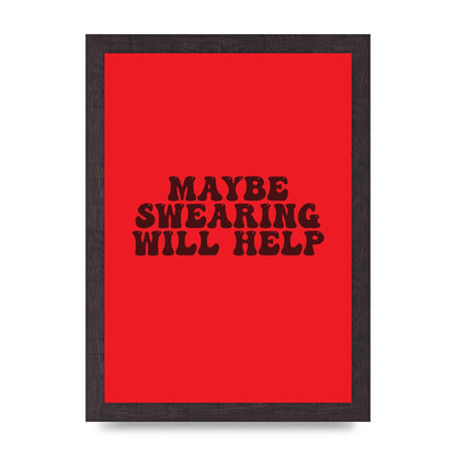 Swearing Joke" Art For The Home - A4 framed
