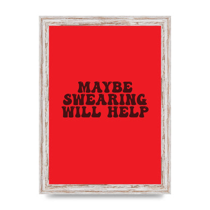 Swearing Joke" Art For The Home - A4 framed