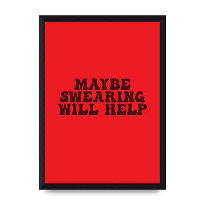 Swearing Joke" Art For The Home - A4 framed
