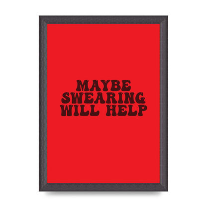 Swearing Joke" Art For The Home - A4 framed