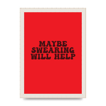 Swearing Joke" Art For The Home - A4 framed