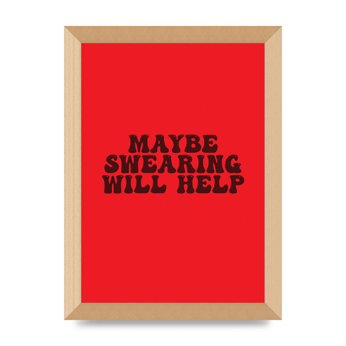 Swearing Joke" Art For The Home - A4 framed