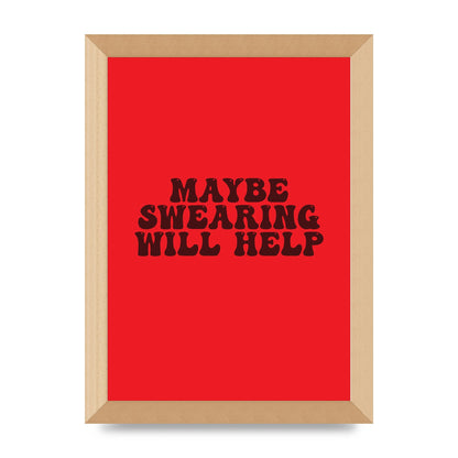 Swearing Joke" Art For The Home - A4 framed