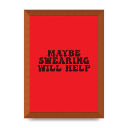 Swearing Joke" Art For The Home - A4 framed
